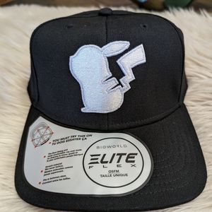 NWT Pokemon Flex Fit Snapped Back Brimmed Hat Pikachu